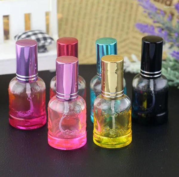 Bouteilles de rangement 200pcs mode 10 ml vide coloré de parfum coloré-perfume bouteille en verre contenant de cosmétique