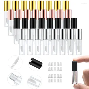 Opslagflessen 200 stks/kavels 2 ml lege heldere lipgloss diy glazuur mini navulbare lippenstiftcontainers voor reismake -upmonsterolie