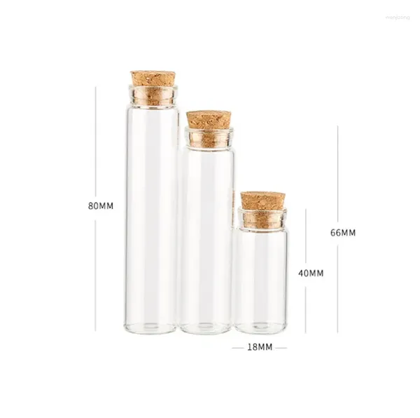 Botellas de almacenamiento 200pcs mini transparente con capacidad de tapón de corcho para 5 ml 10 ml de frascos de vidrio de 14 ml deseando regalos de botella