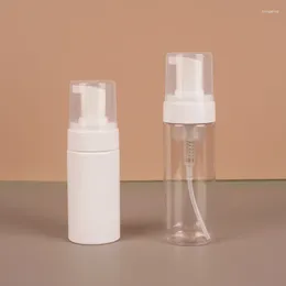 Botellas de almacenamiento 200pcs botella de bomba de espuma blanca recargable 100 ml/150 ml de jabón de espuma dispensador transparente mano vacía