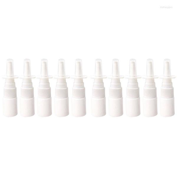 Bouteilles de rangement 2023 -20pcs 10 ml bouteille de pulvérisation rechargeable Plastique de brume de brume nasale pulvérisateur