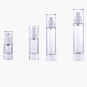 Opslag Flessen 2023 Mini Vacuüm Spray Fles Plastic Druk Type Transparante Hervulbare Container Voor Vrouwen Meisjes Cosmetica Sub-bottelen