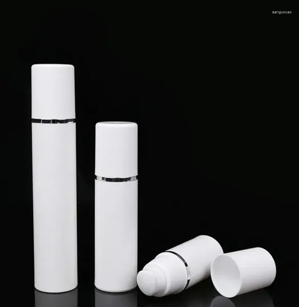 Botellas de almacenamiento 2024 15 ml blanco vacío vacío vacío sin aire sin aire recipiente de recipiente de recipiente de viaje Bomba