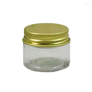 Opslagflessen 20 g 50 stcs/lot Pet Cosmetic Cream Pot Top Grade Refilleerbare pot met aluminium dop lege gezichtsverpakkingscontainer