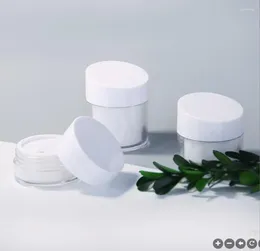 Opslagflessen 20G Dubbele laag Plastic fles Jar Pot Tin voor oog serum dag nacht crème essentie moisturizer huidverzorging cosmetische verpakking