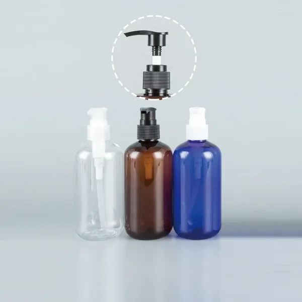 Bouteilles de rangement 20pc 250 ml shampooing de pompe de lotion en plastique vide avec dispenser des soins personnels emballage de savon liquide bouteille de gel de douche de voyage