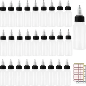 Botellas de almacenamiento 20pcs 10 ml-120 ml Guentero de plástico Bottle Bottle Bottle Top Top Pintura Liquid Pintura Dispensador Aplicador