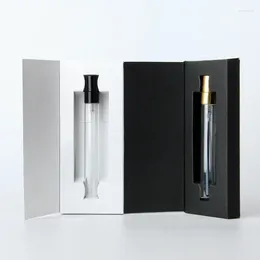 Bouteilles de stockage 20pcs 10ml bouteille de parfum avec boîte-cadeau en aluminium anodisé verre de pulvérisation portable essai rechargeable conteneur cosmétique