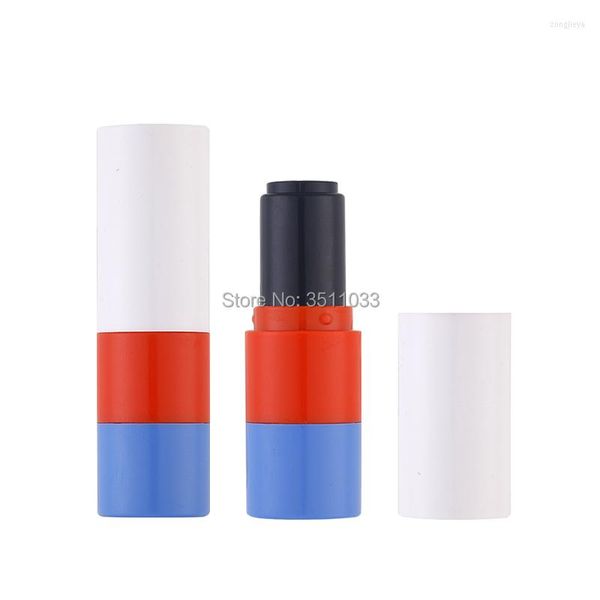 Bouteilles de stockage 20pcs 12.1mm Macaron Blanc Rouge Bleu Rouge à lèvres Tube vide en plastique Conteneur à lèvres DIY Rouge Cosmétique Bouteille rechargeable