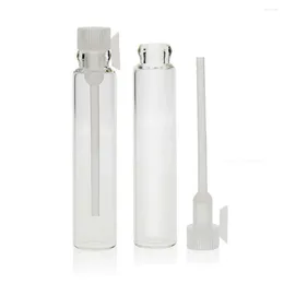 Botellas de almacenamiento 20pcs 1 ml de botella de vidrio mini juego de perfume recargable VIAL VIAL LÍQUIDA VIAL