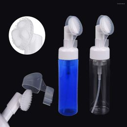 Opslagflessen 20 stks 200 ml zeep schuimende fles mousse schuim gezichtsreinigerspomp dispenser met siliconen massage schone borstelkop