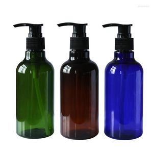 Opslag Flessen 20st 250ml Lege Bruine Plastic Fles Lotion Pomp Cosmetische Container Met Voor Shampoo Douchegel Verpakking