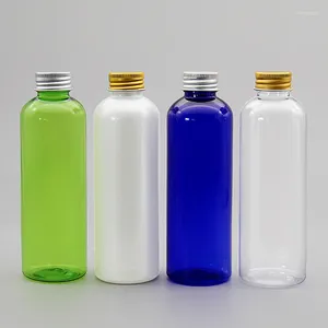 Bouteilles de stockage 20pcs 250ml bouteille en plastique PET vide avec bouchon à vis en aluminium pour savon liquide gel douche shampooing huile essentielle cosmétique