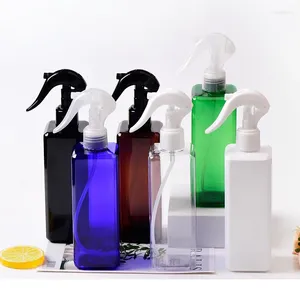 Flessen opslag 20 stks 300 ml lege plastic hiar trigger spray pomp vierkante fles zwart helder water container cosmetische verpakking