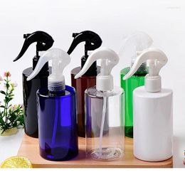 Bouteilles de rangement 20pcs 300 ml Bouteille d'animaux de compagnie claire noir blanc vide pour les plantes hydratantes à cheveux pulvérisants Emballage cosmétique rechargeable