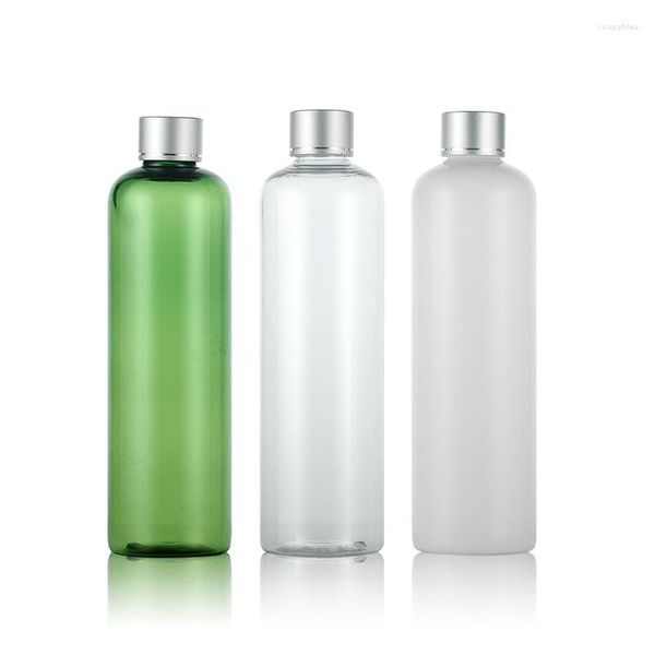Botellas de almacenamiento 20 piezas 300ml vacío blanco claro verde botella de plástico contenedor aceite esencial embalaje Gel de ducha tornillo tapa superior