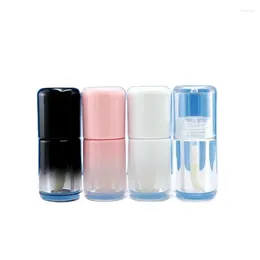 Bouteilles de rangement 20pcs 30pcs ronds vide à lèvres vide brillant des tubes d'emballage cosmétique gros pinceau noir blanc rose gradient 4ml lipglaze rechargeable