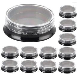 Bouteilles de rangement 20pcs 3g mini pots vides vide-conteneur cosmétique acrylique noir pour vernis à ongles lâche poudre de fard à paupières rechargeable échantillon