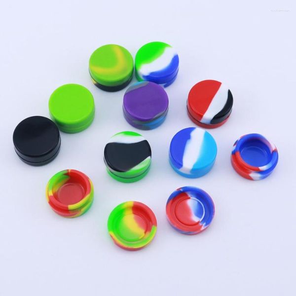 Bouteilles de stockage 20pcs 3ml mini rond antiadhésif silicone conteneur cire maison portable facile à nettoyer