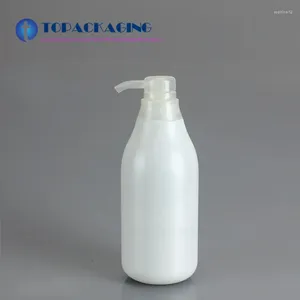 Bouteilles de stockage 20 pièces 500ML Lotion pompe bouteille vide en plastique récipient à pression lait shampooing Gel douche emballage huile essentielle rechargeable