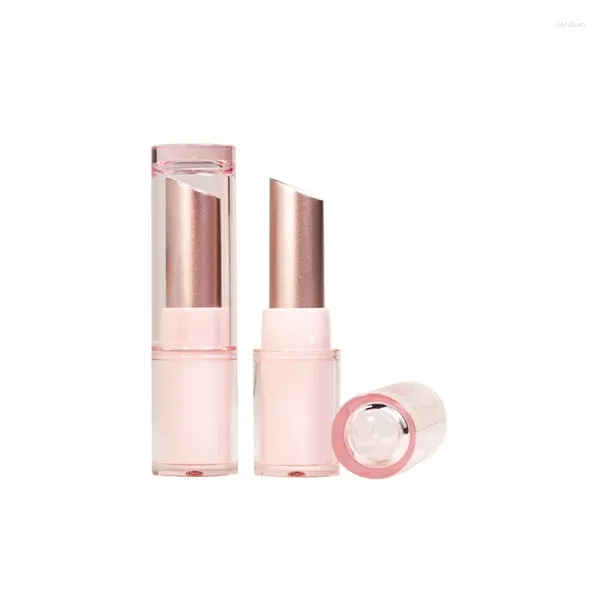 Bouteilles de stockage 20pcs 50pcs bouteille rechargeable rouge à lèvres tubes vides maquillage cosmétiques emballage clair rose rond 11.1mm conteneurs à lèvres