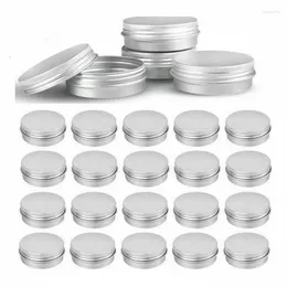 Bouteilles de stockage 20pcs 5g 10g 15g Pots en étain en aluminium Cosmétique Vide Couvercle à vis Conteneurs Boîte à lèvres avec pots de bonbons