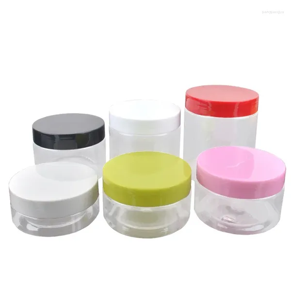 Bouteilles de rangement 20pcs Jar crème vide 68 Dia Clear Container Emballage Cosmetic Plastic Pots Portable Emballage Refipillable