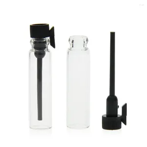 Bouteilles de rangement 20pcs / lot 1 ml 2 ml VIDE MINI PERFUME VERRE SMAL SMAL SEMPLE FIALS BOUTEILLE LABORATURE DE LAGE