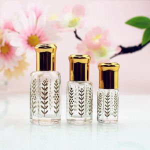 Bouteilles de rangement 20pcs / lot 3 ml 6 ml 12 ml de parfum transparent de parfum de parfum rouleau sur des flacons d'huile essentiel épais avec rouleau à rouleau rechargeable