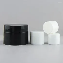 Opslagflessen 20 stks/lot plastic pp zwart wit roze glanzende make -up gezicht crème jar cosmetische lotion masker doos reis afzonderlijke containers