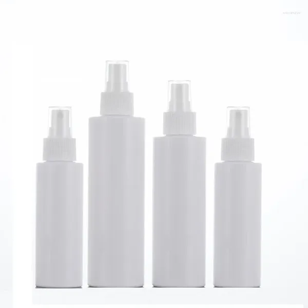 Botellas de almacenamiento 20 unids Botella de spray de niebla Bomba de plástico Contenedores de embalaje cosmético 100 ml 150 ml 200 ml PET blanco tóner vacío recargable