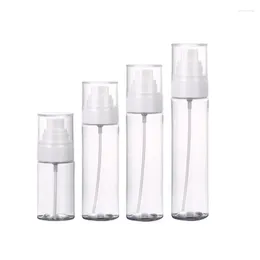 Opslagflessen 20 stks Pet Plastic fles Lege transparant 50 ml 80 ml 100 ml 120 ml Witte pomp Cosmetische verpakking Refilleerbare nevelspray