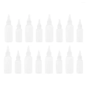 Opslag Flessen 20 stuks Plastic Knijp Transparante Dispensers Fles Met Tip Voor Voedsel Ambachten Kapsalon Kleuren Verven (10 stuks 30 ML