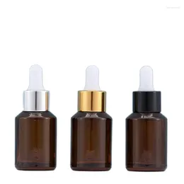 Opslag Flessen 20 Stuks Hervulbare Lege Bruine Draagbare Cosmetische Verpakking Container 30 Ml Glas Essentie Essentiële Olie Druppelflesjes