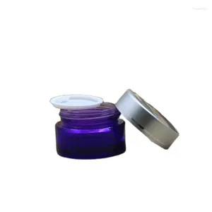 Bouteilles de rangement 20 pièces vides en verre violet pot cosmétique Jar Coud Coud Package Travel Refipillable Bottle Oeil 20g 30g 50g