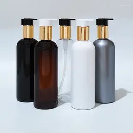 Bouteilles de stockage 20x300 ml vide pompe de lotion de savon liquide de haute qualité 10 oz bouteille de liquide de bain de shampooing rechargeable avec des conteneurs cosmétiques en or