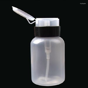 Opslag Flessen 210/150Ml Lege Druk Pompen Dispenser Fles Voor Nagellak Remover Plastic Hervulbare Art Uv gel Cleaner