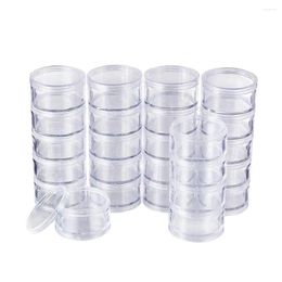Opslagflessen 21833 15G/30 ml stapelbare ronde plastic containers 5 kolom (5 laag/kolom) kralenpottenbox voor kralenknoppen Crafts