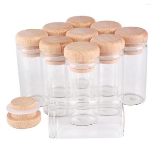 Bouteilles De Stockage 24 Pièces 25ml 30 60mm Tubes À Essai Avec Bouchons En Bois Bocaux En Verre Flacons Souhaitant Bolttes Souhait Bouteille Pour Mariage Artisanat Cadeau