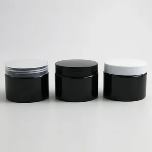 Bouteilles de rangement 24 x 150g vides noirs de contenant de crème cosmétique noire pots 150cc 150 ml pour emballage cosmétique en plastique avec capuchon