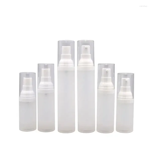 Botellas de almacenamiento 24 x 20 ml 30ml 50ml glaseado vacío sin aire sin aire bomba de crema muestra de ojo spray contenedor cosmético de viaje cosmético