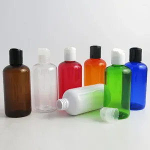 Opslagflessen 24 x 220 ml 220cc Amber Witblauw groen Rood Rood Rood Clear Body Wash Shampoo Plastic Lotion Containers met schijfdop