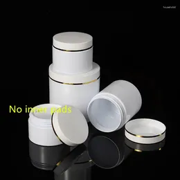 Opslagflessen 24 stks/lot 250 ml-500 ml crème Jar witte plastic make-up container monster cosmetica doos lege pot navulbaar