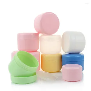 Bouteilles de rangement 24pcs / lots 50g plastique en plastique vide jar cosmétique rose portable rechargeable pots