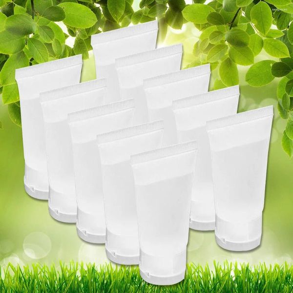 Bouteilles de stockage 25 Tubes de Lotion vides, réutilisables, rechargeables, pour brillant à lèvres, Lotions, Gels et crèmes (10ml)