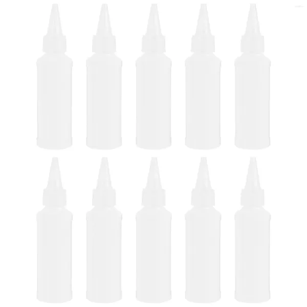 Botellas de almacenamiento 25 PCS Botella Colorante para el cabello Aplicador recargable Aplicador vacío Squeeze Embotellado Estilo Abs