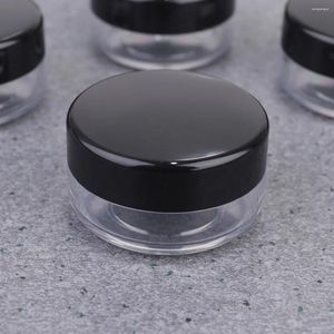 Botellas de almacenamiento 25 PCS Caja de crema Contenedor de maquillaje Mini botella para viaje Pequeña caja redonda