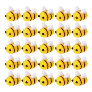 Bouteilles de stockage 25 Pcs Résine Artisanat Petites Abeilles Artisanat Boutons Baby Shower Decor Badge Patchs Applique Décorative