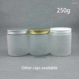 Bouteilles de rangement 250g Jar en plastique mat