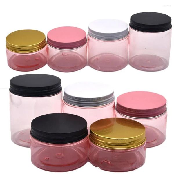 Bouteilles de rangement 250g Échantillon Boîte d'emballage Jar Crème Round Plastic Cosmetic Container Bottle Bottle